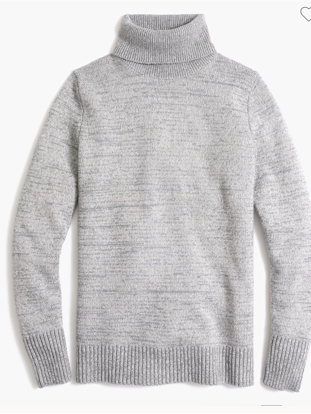 J. Crew Gray Space Dye Wool Blend Turtleneck Sweater